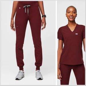 Figs: Women’s Burgundy Scrubs (small)